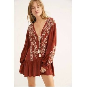 Free People embroidered tunic dress